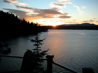 Sunset over Hayden Lake